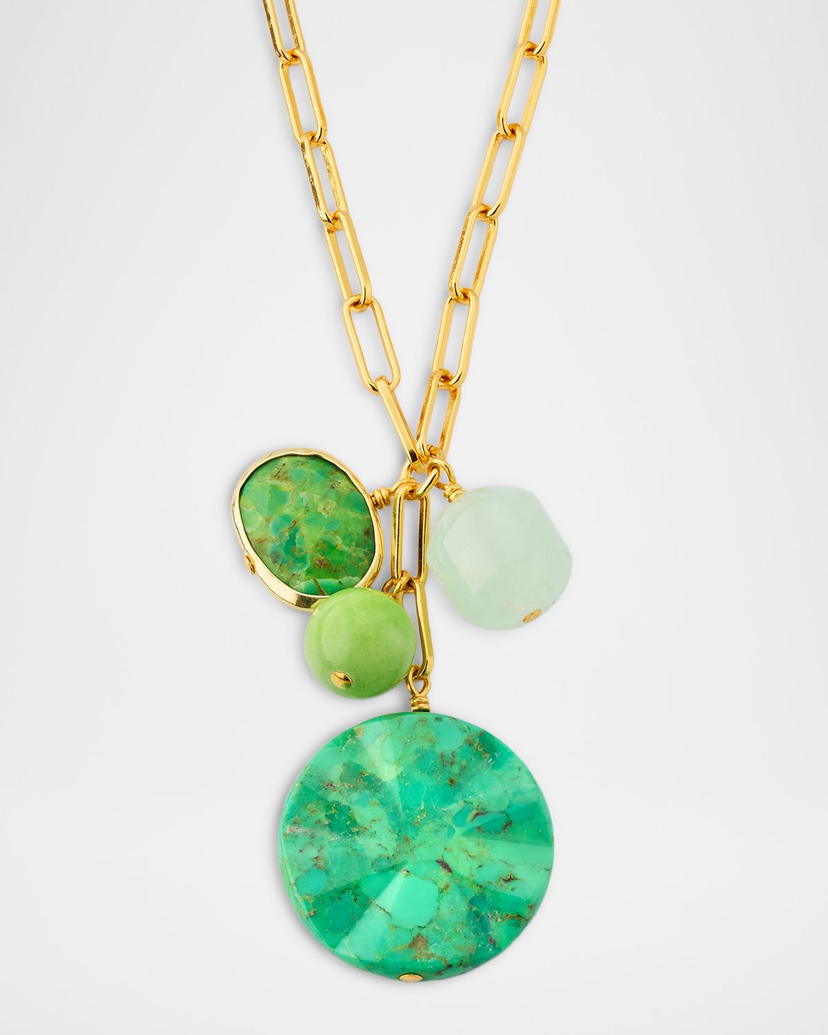 NEST Jewelry Green Turquoise Charm Necklace