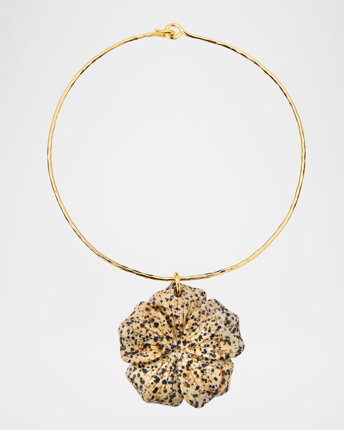 NEST Jewelry Dalmatian Jasper Flower Collar