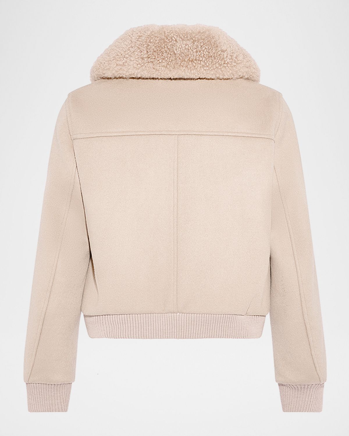 Yves Salomon Cashmere-Blend Bomber Jacket with Removable Shearling Collar | Thumbnail 5 Yves Salomon Cashmere-Blend Bomber Jacket with Removable Shearling Collar | Thumbnail 5