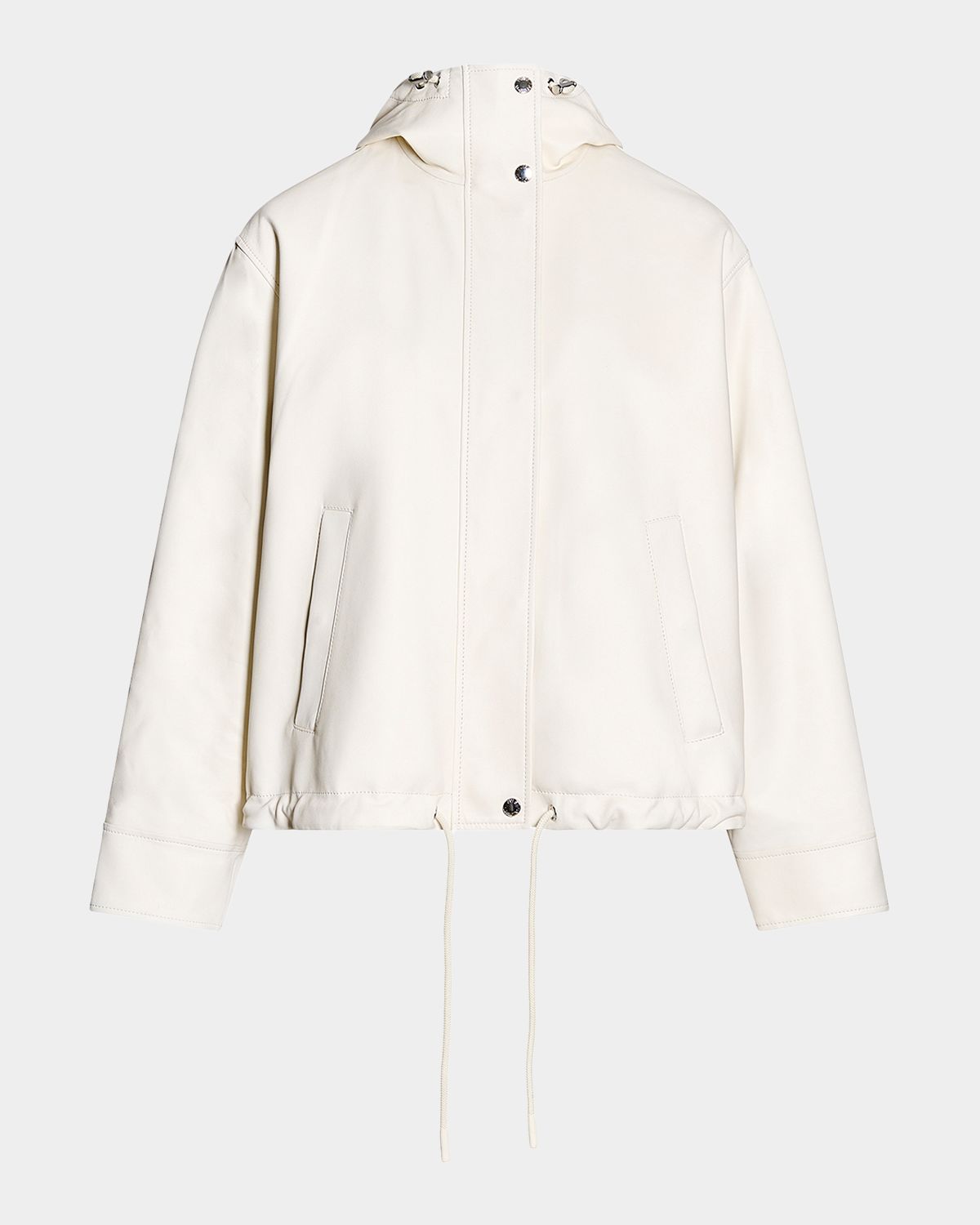 Yves Salomon Lambskin Leather Technical Jacket