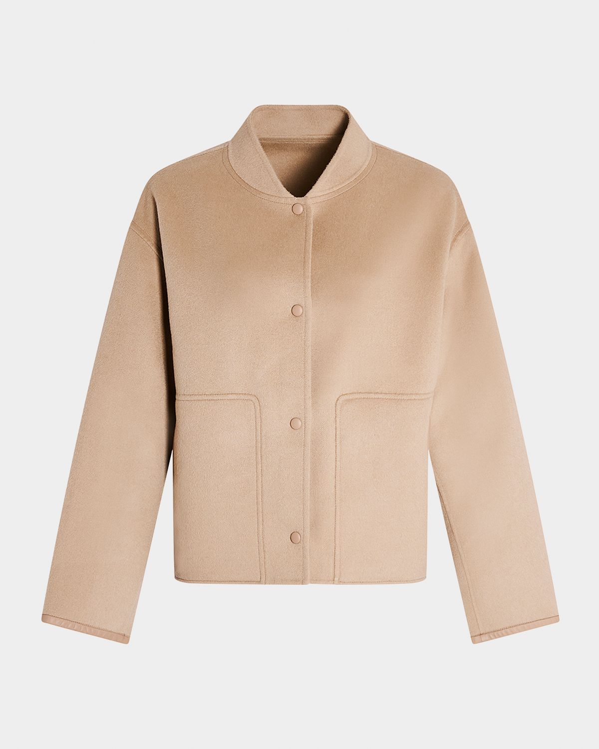 Yves Salomon Double-Face Cashmere Varsity Jacket