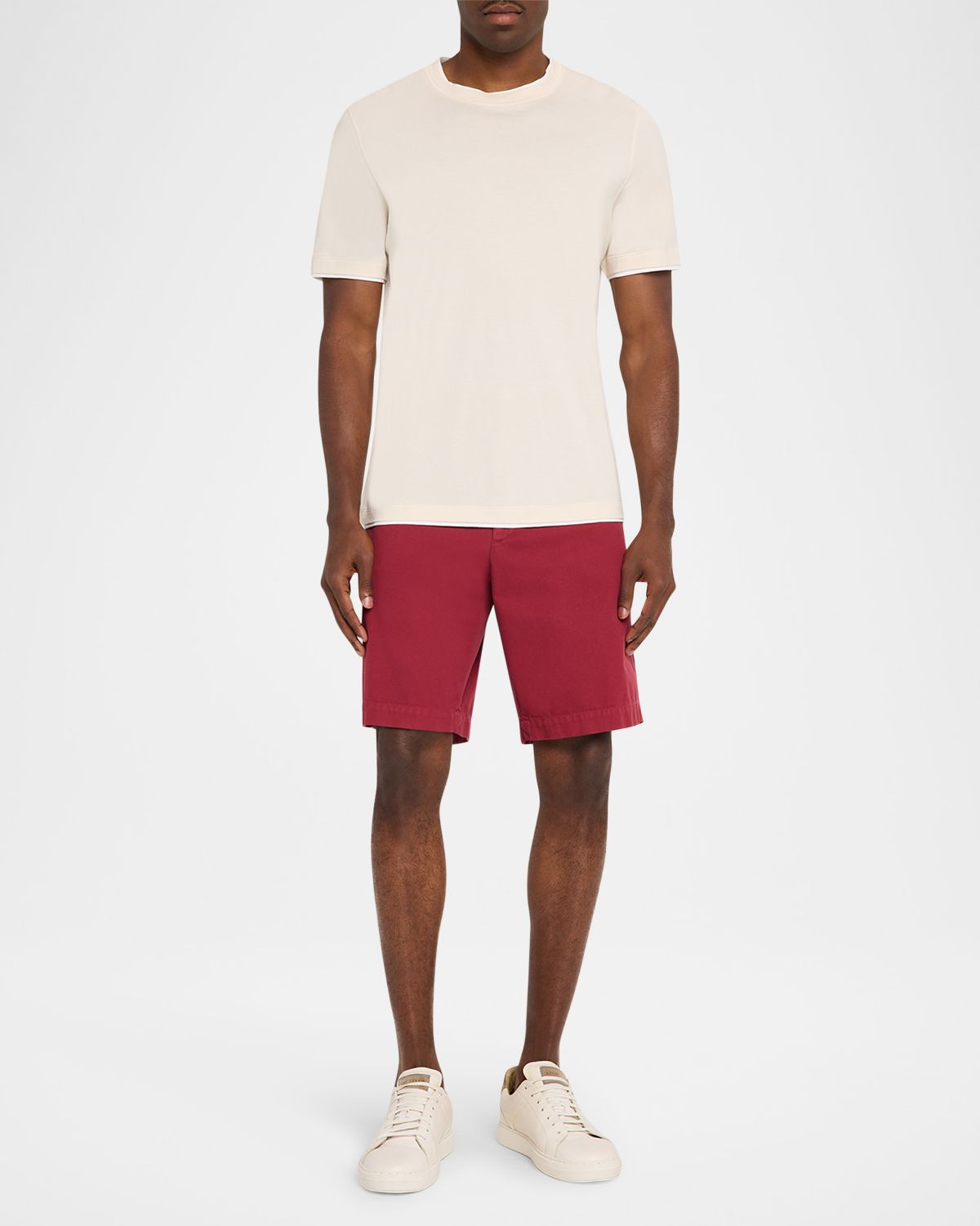 Brunello Cucinelli Men 's Cotton Gabardine Garment-Dyed Bermuda Shorts