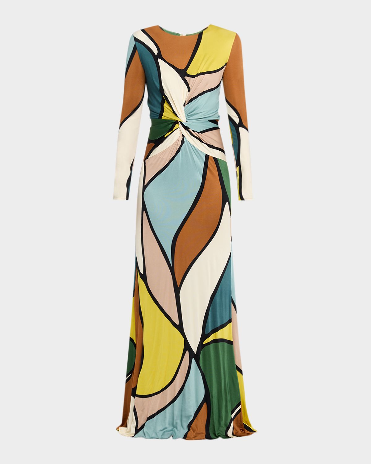 Silvia Tcherassi Lucian Abstract-Print Twisted Maxi Dress
