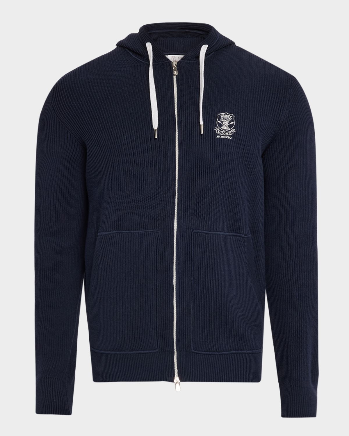 Brunello Cucinelli Men 's Logo Cotton Hoodie | Thumbnail 6 Brunello Cucinelli Men 's Logo Cotton Hoodie | Thumbnail 6