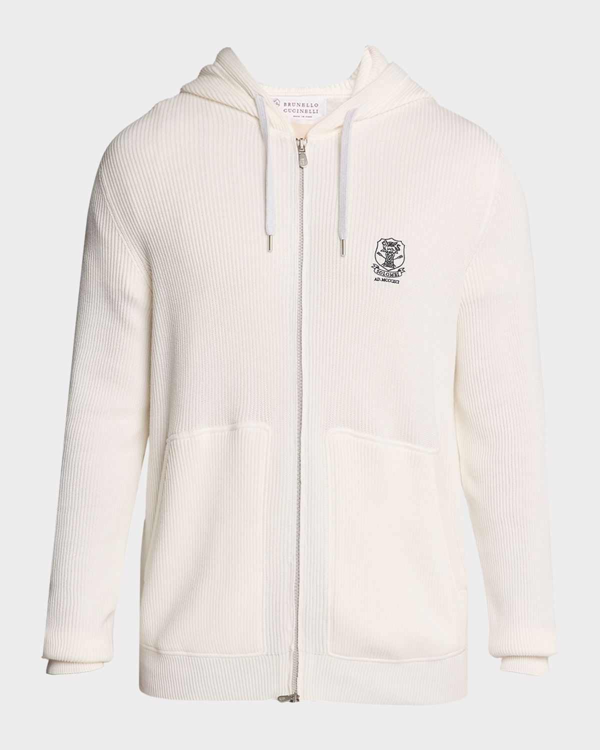Brunello Cucinelli Men 's Logo Cotton Hoodie | Thumbnail 6 Brunello Cucinelli Men 's Logo Cotton Hoodie | Thumbnail 6
