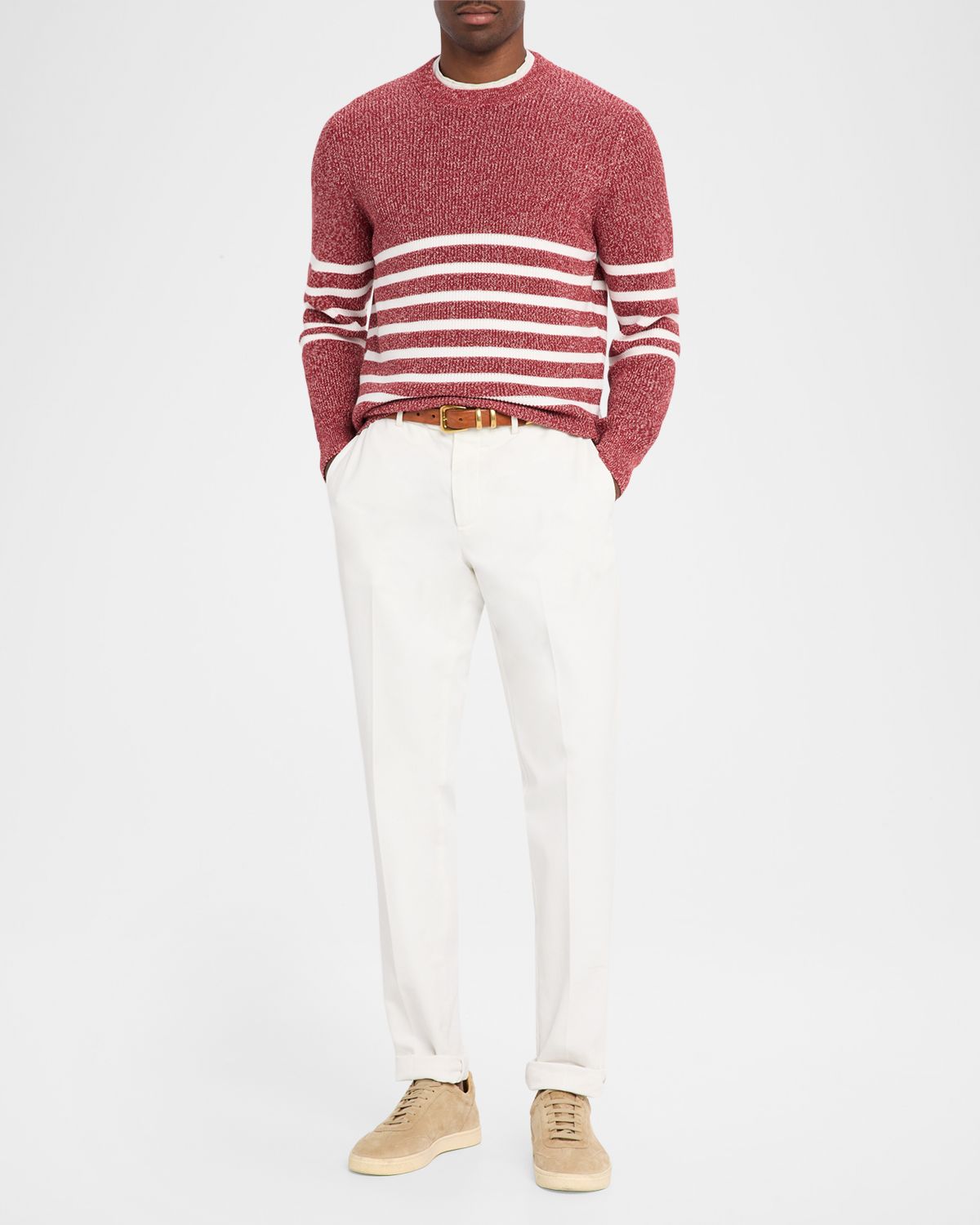 Brunello Cucinelli Men's Melange Crewneck Sweater