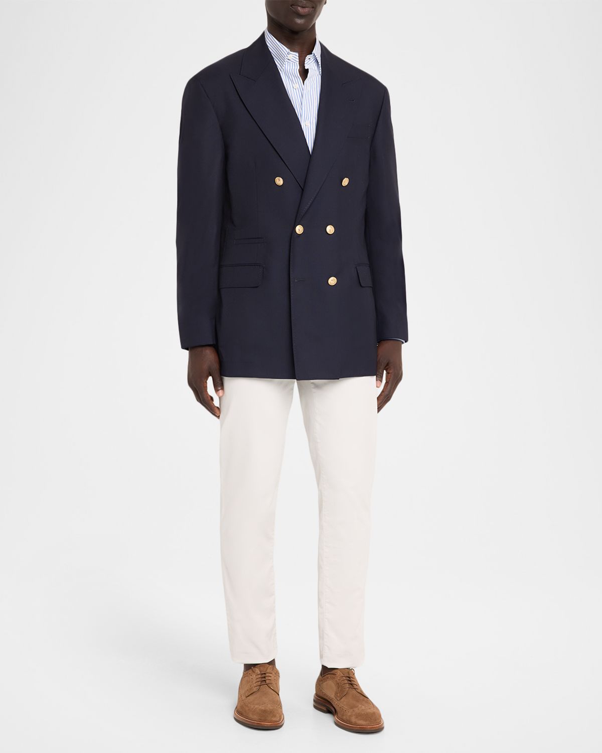 Brunello Cucinelli Men 's Virgin Wool Double-Breasted Jacket