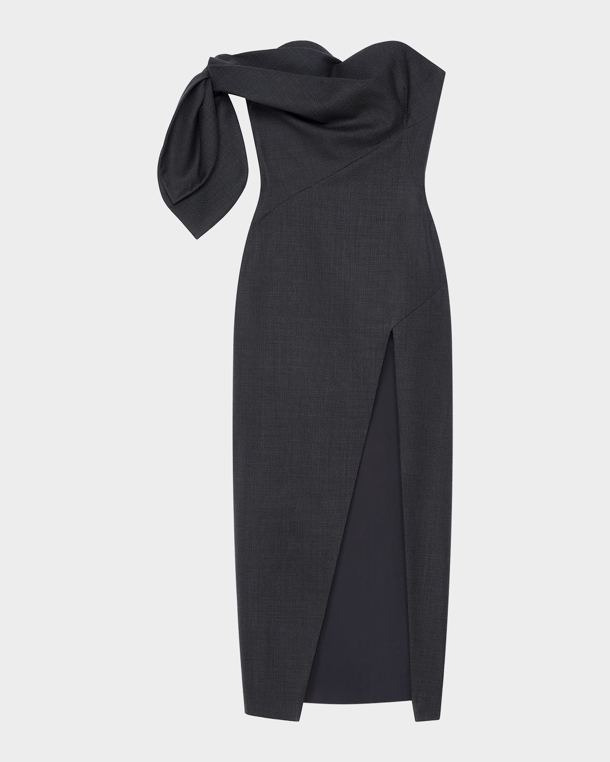Givenchy Strapless Bow Bustier Slit Midi Dress | Thumbnail 4