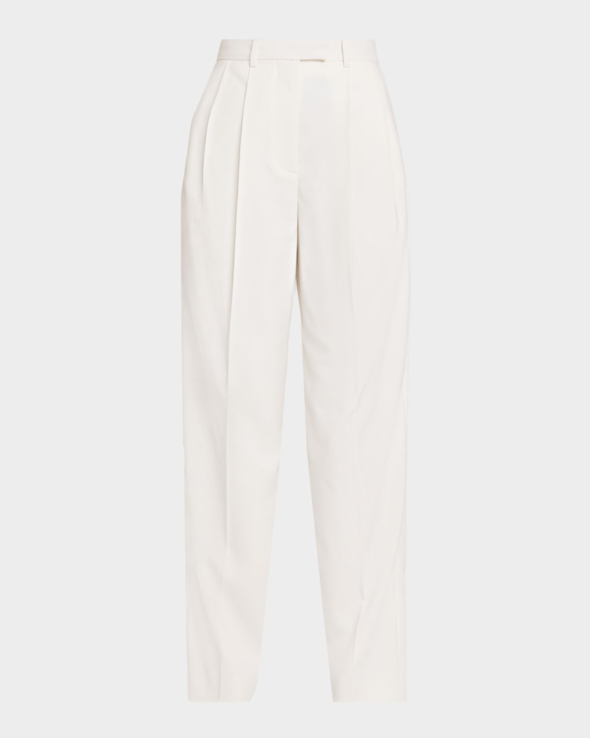 Givenchy Double-Pleated Tapered-Leg Trousers
