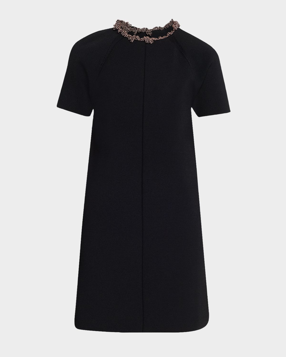 Givenchy Pearly Beaded Short-Sleeve Mini Dress