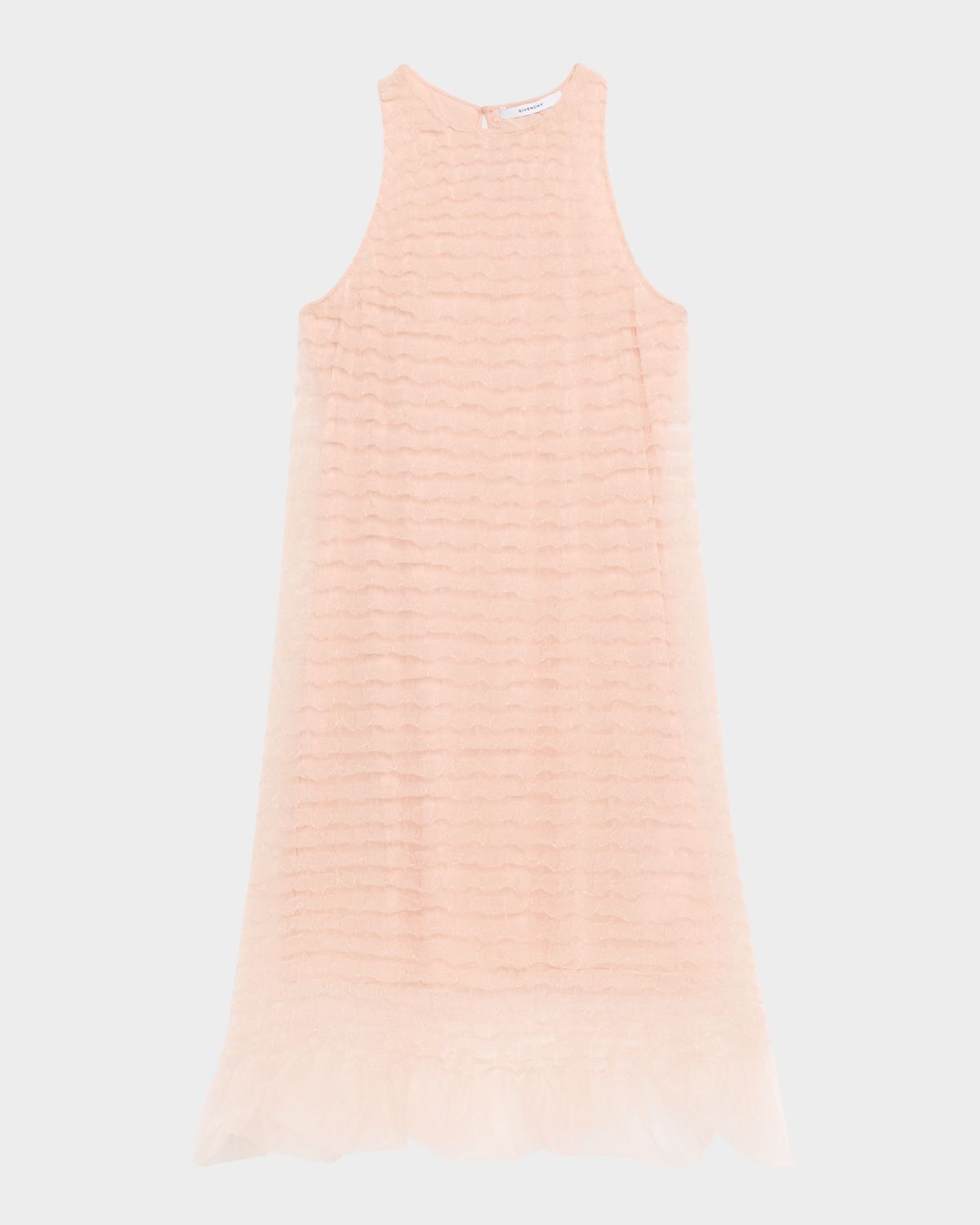 Givenchy Ruffle Tulle Sleeveless Mini Dress