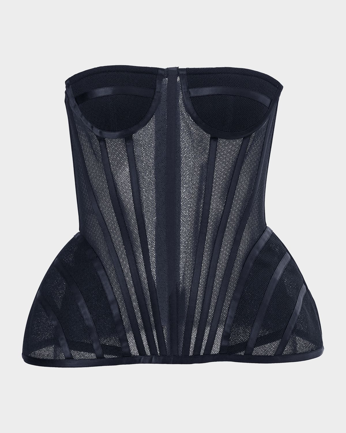 Carolina Herrera Strapless Exaggerated Peplum Bustier Top