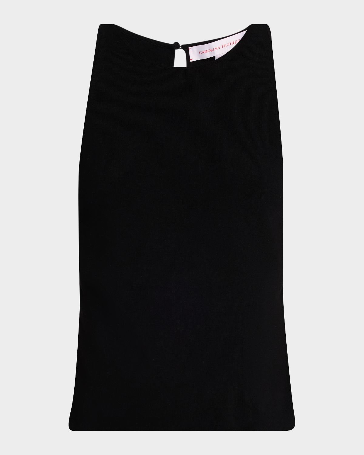 Carolina Herrera Cotton Knit Halter Tank Top