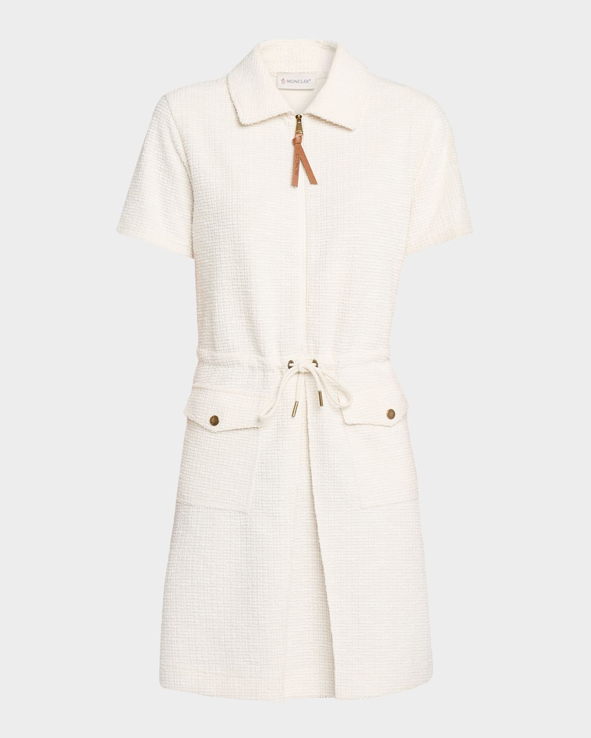 Moncler Bouclé Short-Sleeve Mini Dress | Thumbnail 6