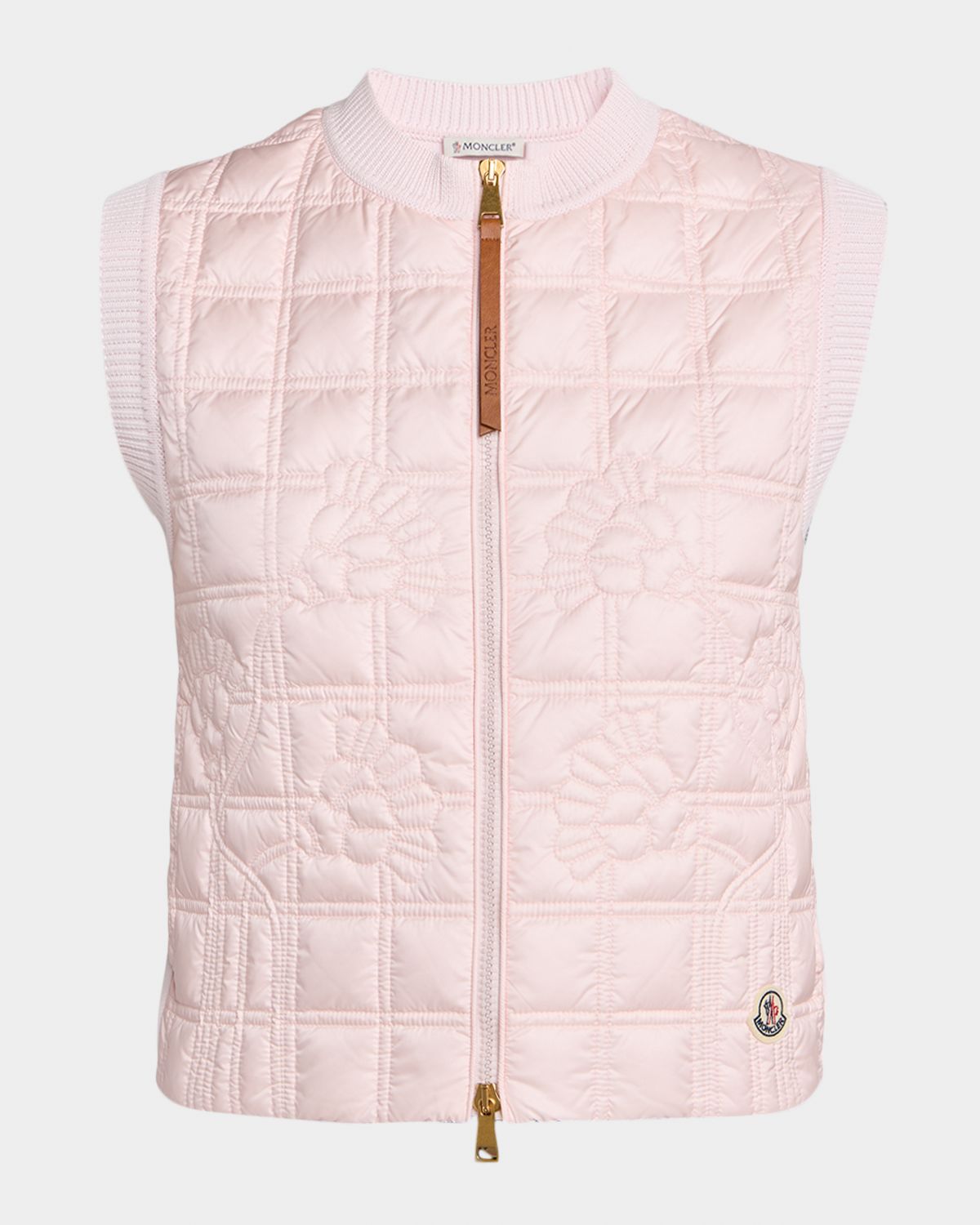 Moncler Floral-Quilted Cropped Down Vest | Thumbnail 6