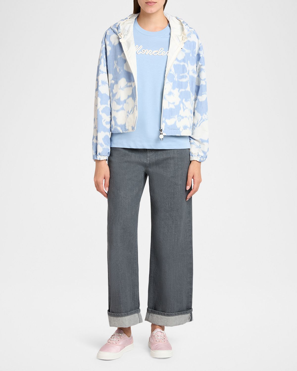 Moncler Noisetier Floral Hooded Jacket
