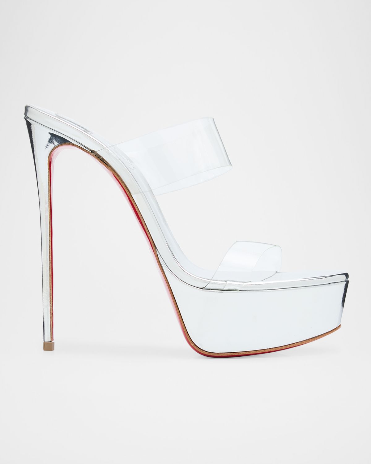Christian Louboutin 150mm Just Nothing Metallic Leather Platform Sandals | Thumbnail 7 Christian Louboutin 150mm Just Nothing Metallic Leather Platform Sandals | Thumbnail 7