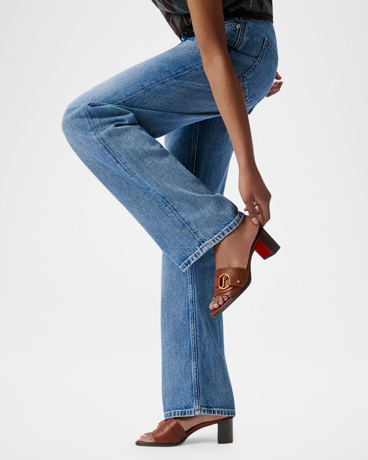 Christian Louboutin 55mm Her in Roma Leather Mules
