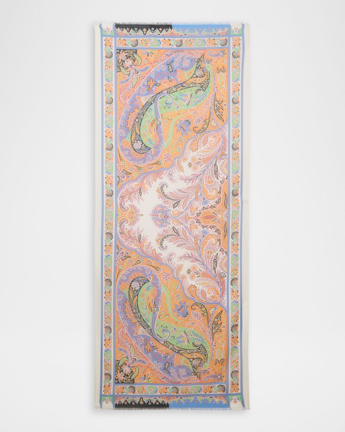 Etro Paisley-Print Cashmere-Blend Scarf