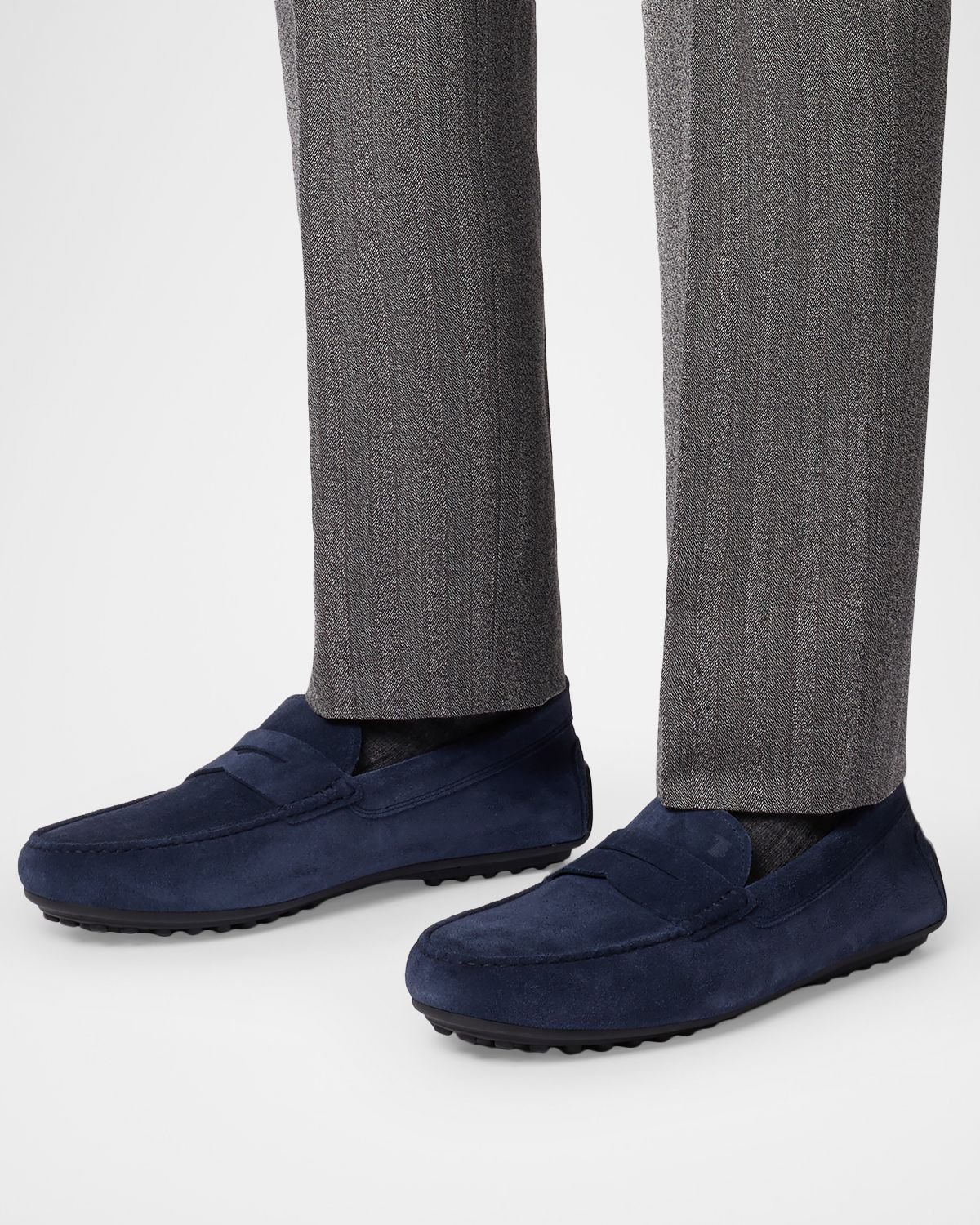 Tod 's Men 's City Gommino Suede Penny Loafers