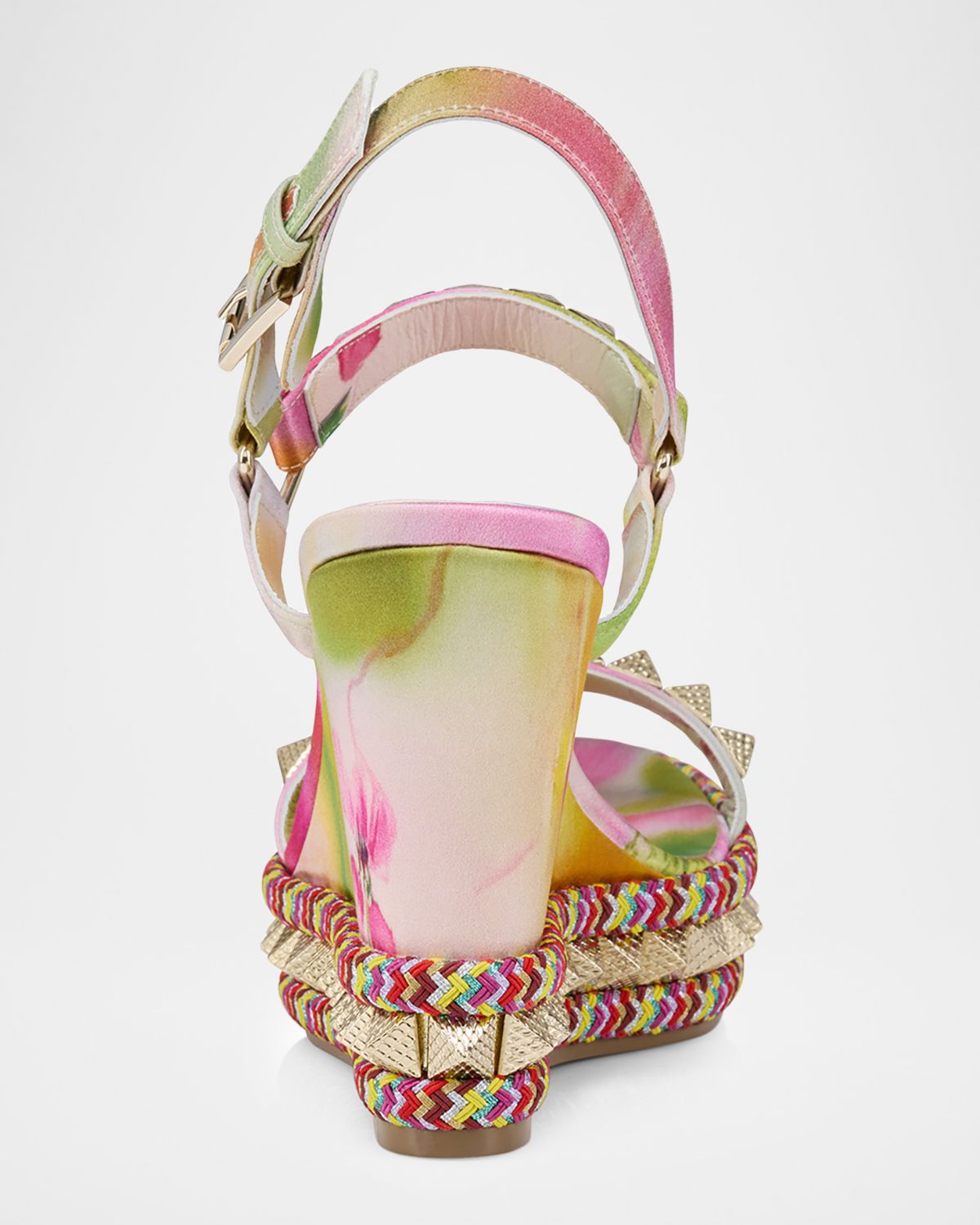 Christian Louboutin 110mm Pyra Clou Satin Spike Wedge Sandals | Thumbnail 5 Christian Louboutin 110mm Pyra Clou Satin Spike Wedge Sandals | Thumbnail 5