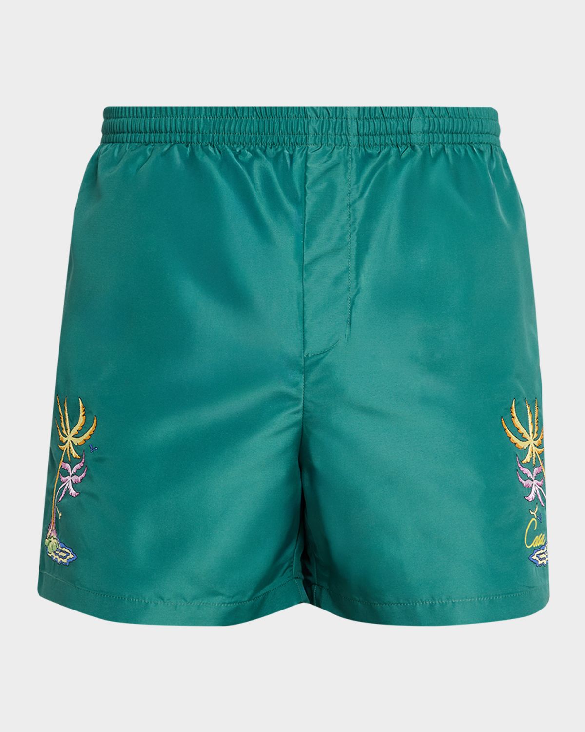 CASABLANCA Men 's Casa Embroidery Swim Trunks