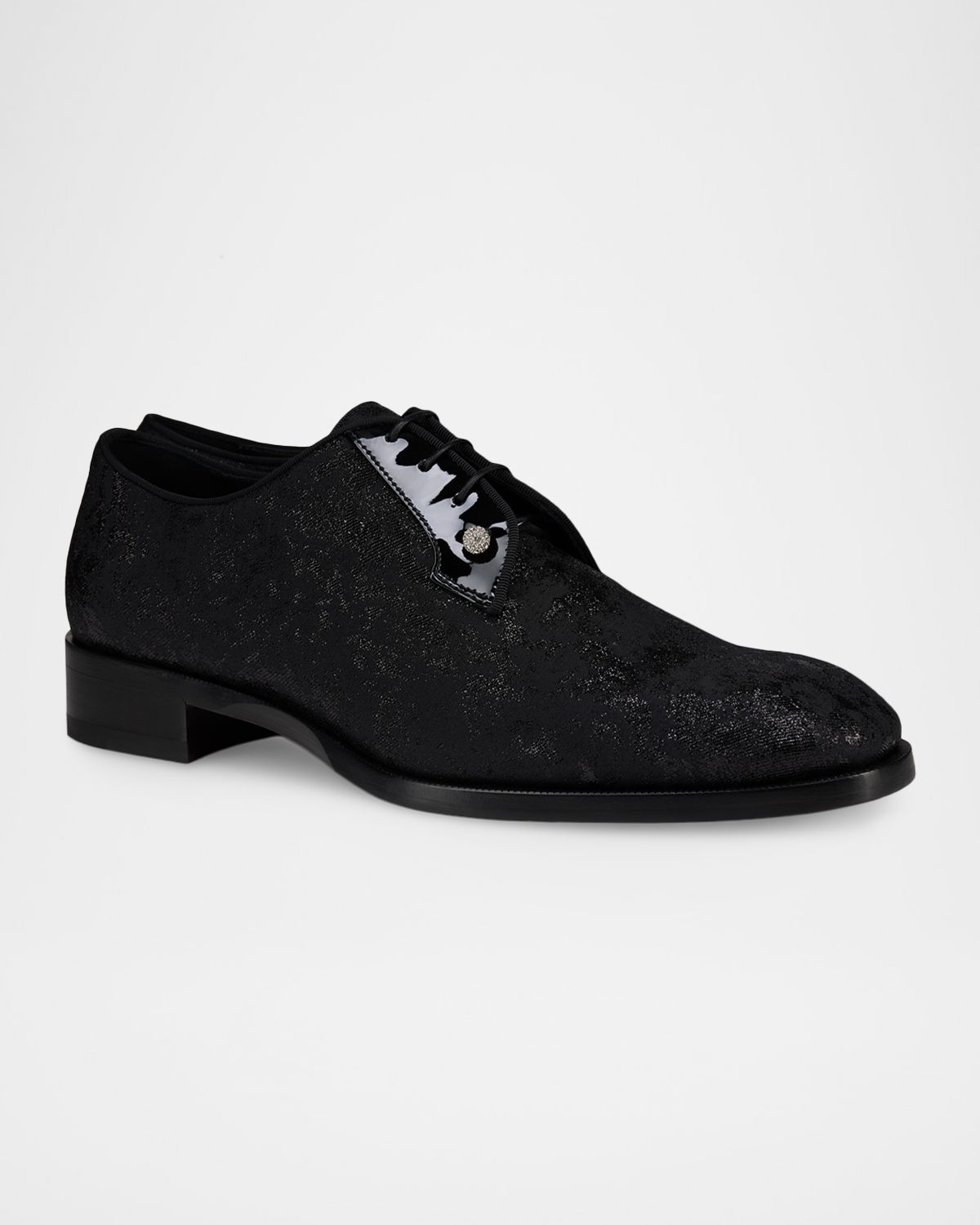 Christian Louboutin Men 's Chambeliss Night Strass Jacquard Derby Shoes