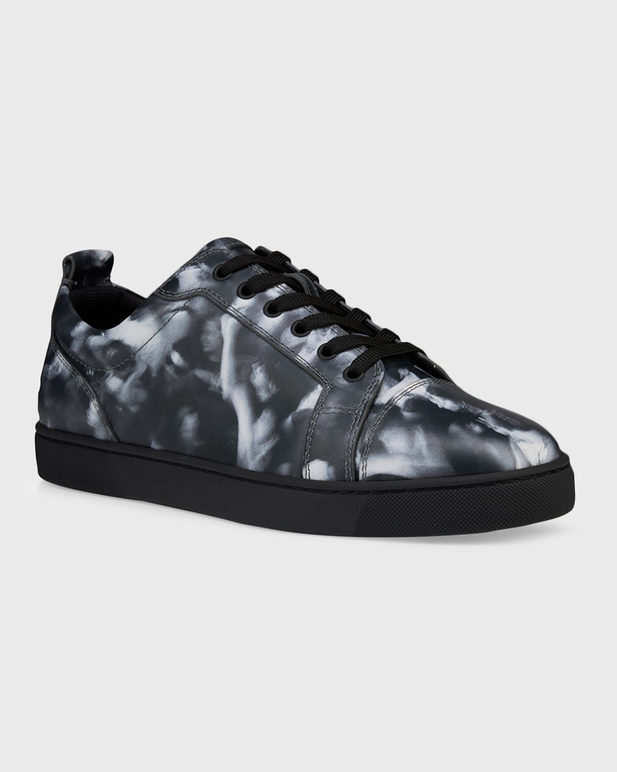 Christian Louboutin Men 's Louis Jr Canopee Leather Low-Top Sneakers | Thumbnail 4 Christian Louboutin Men 's Louis Jr Canopee Leather Low-Top Sneakers | Thumbnail 4