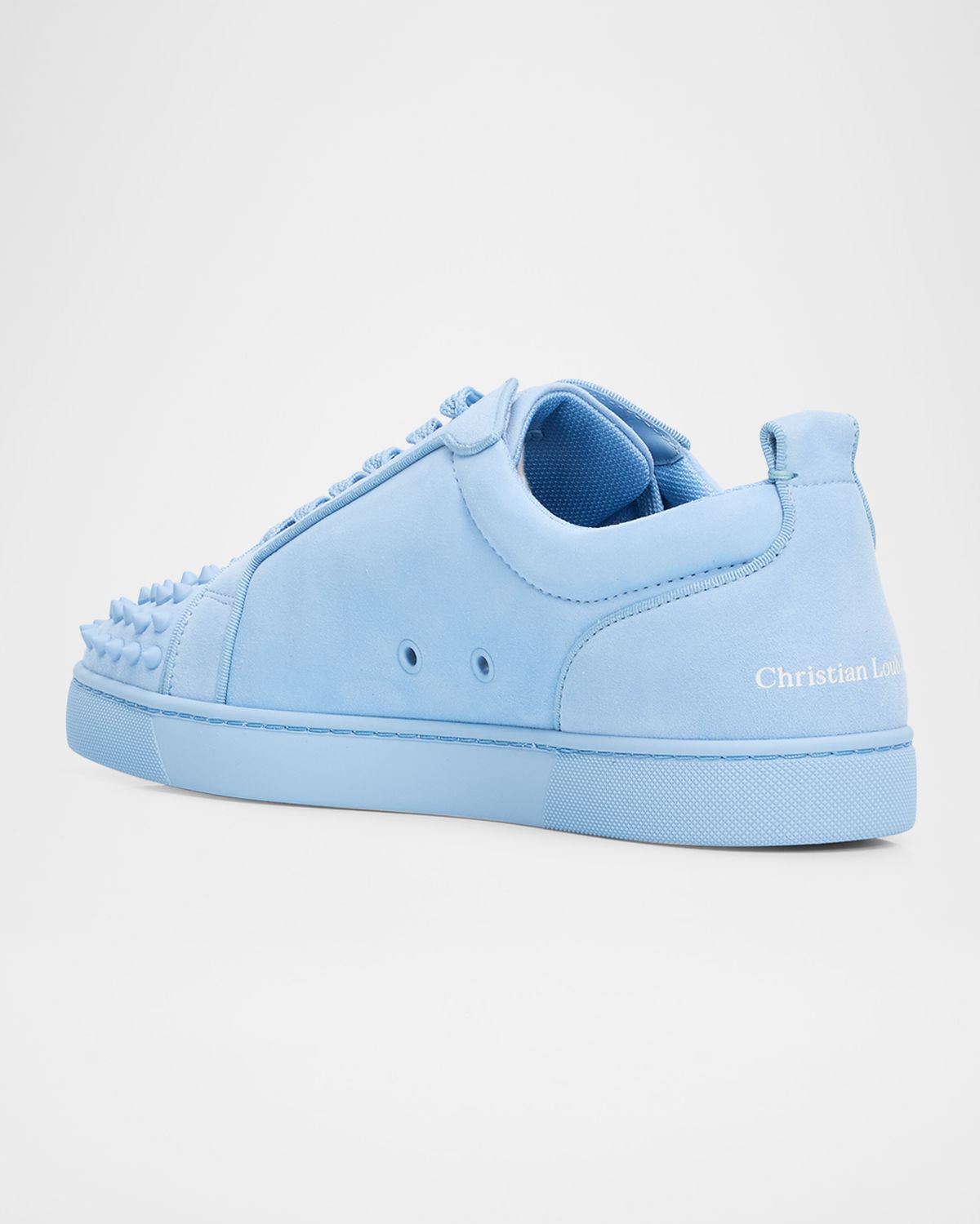 Christian Louboutin Men 's Louis Jr Spikes Suede Low-Top Sneakers | Thumbnail 4 Christian Louboutin Men 's Louis Jr Spikes Suede Low-Top Sneakers | Thumbnail 4