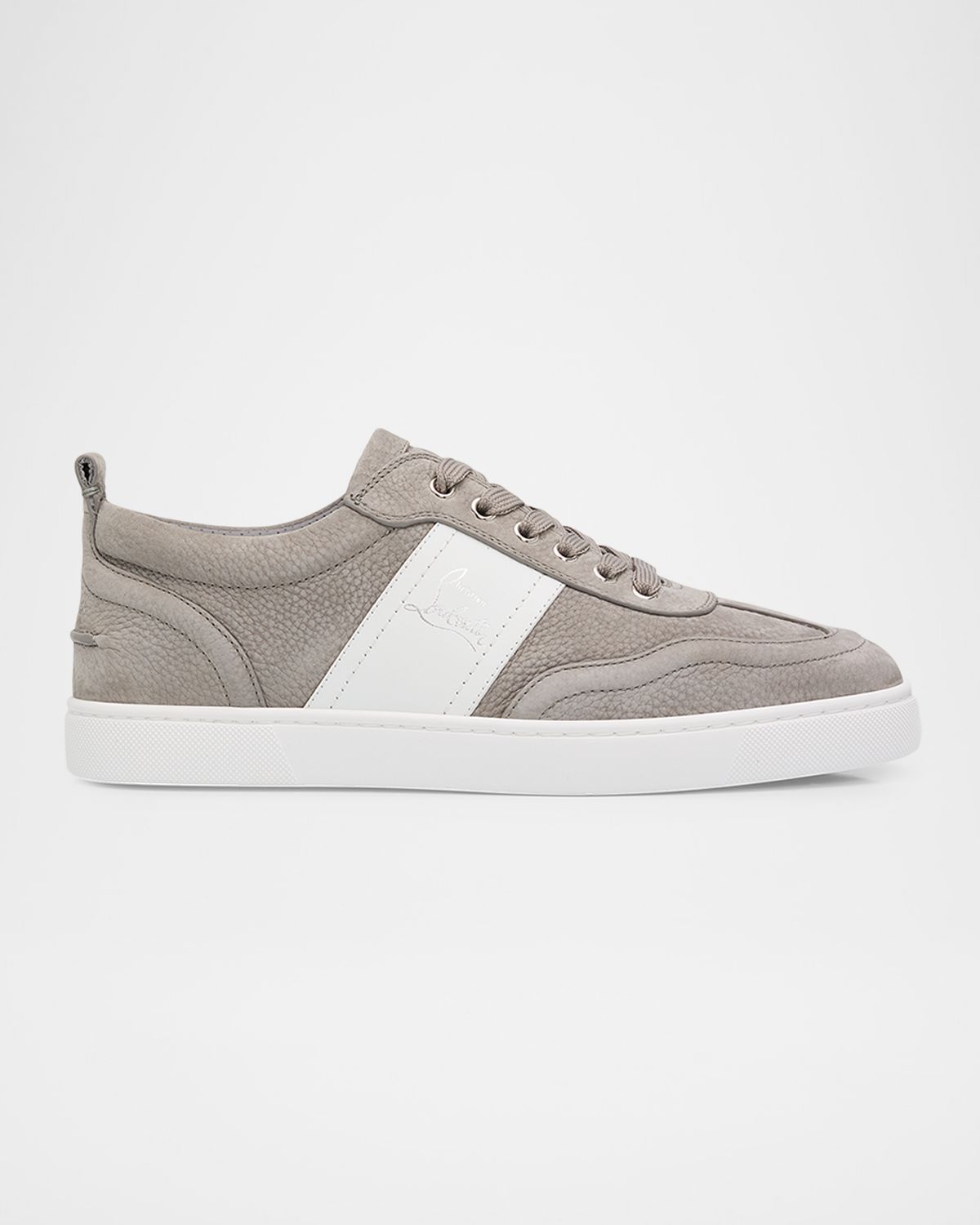 Christian Louboutin Men 's Retero Nubuck Leather Low-Top Sneakers | Thumbnail 6