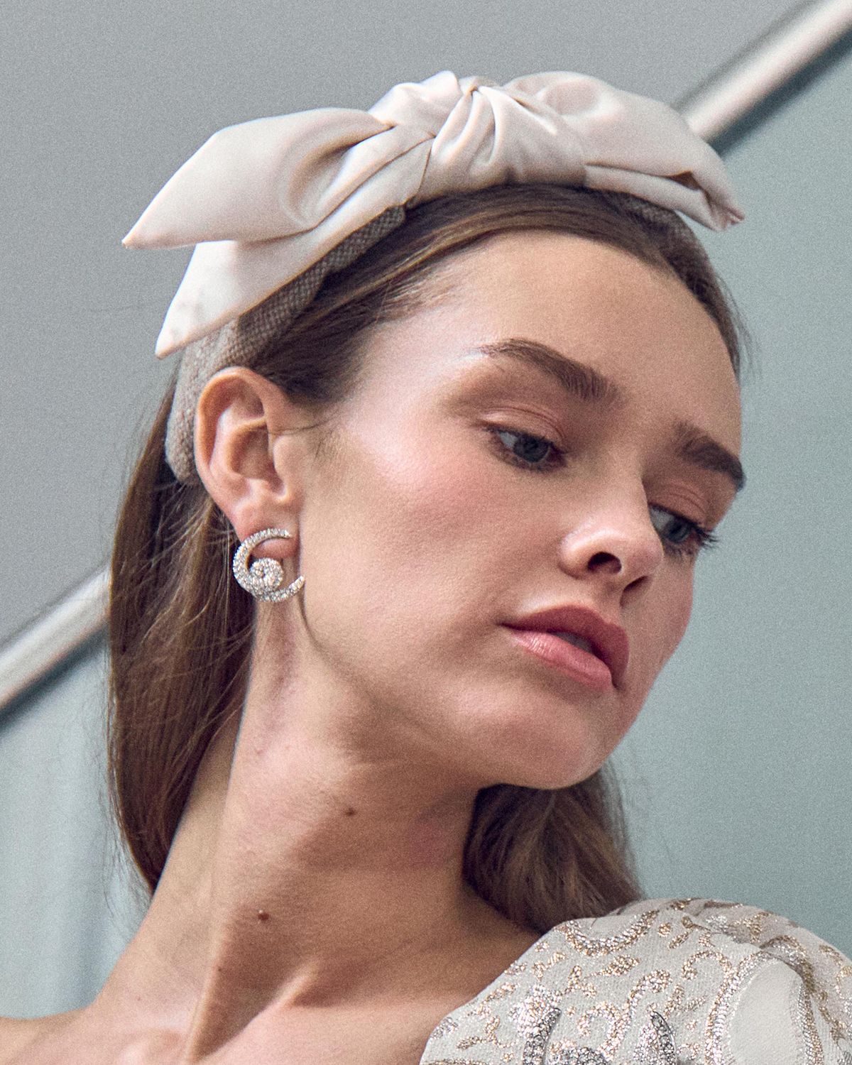 Lele Sadoughi Crystal Loop-De-Loop Pave Earrings