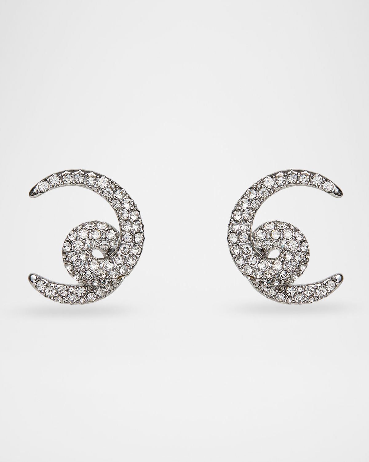 Lele Sadoughi Crystal Loop-De-Loop Pave Earrings
