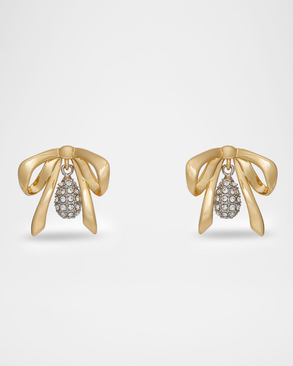 Lele Sadoughi Crystal Dainty Pave Bow Earrings