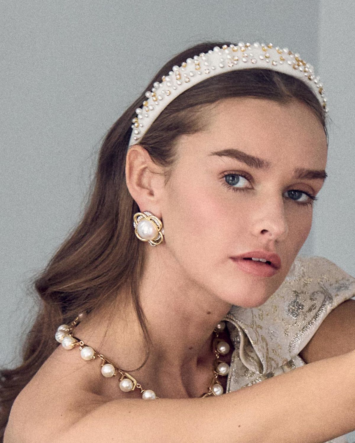 Lele Sadoughi Pearly Pinball Button Earrings