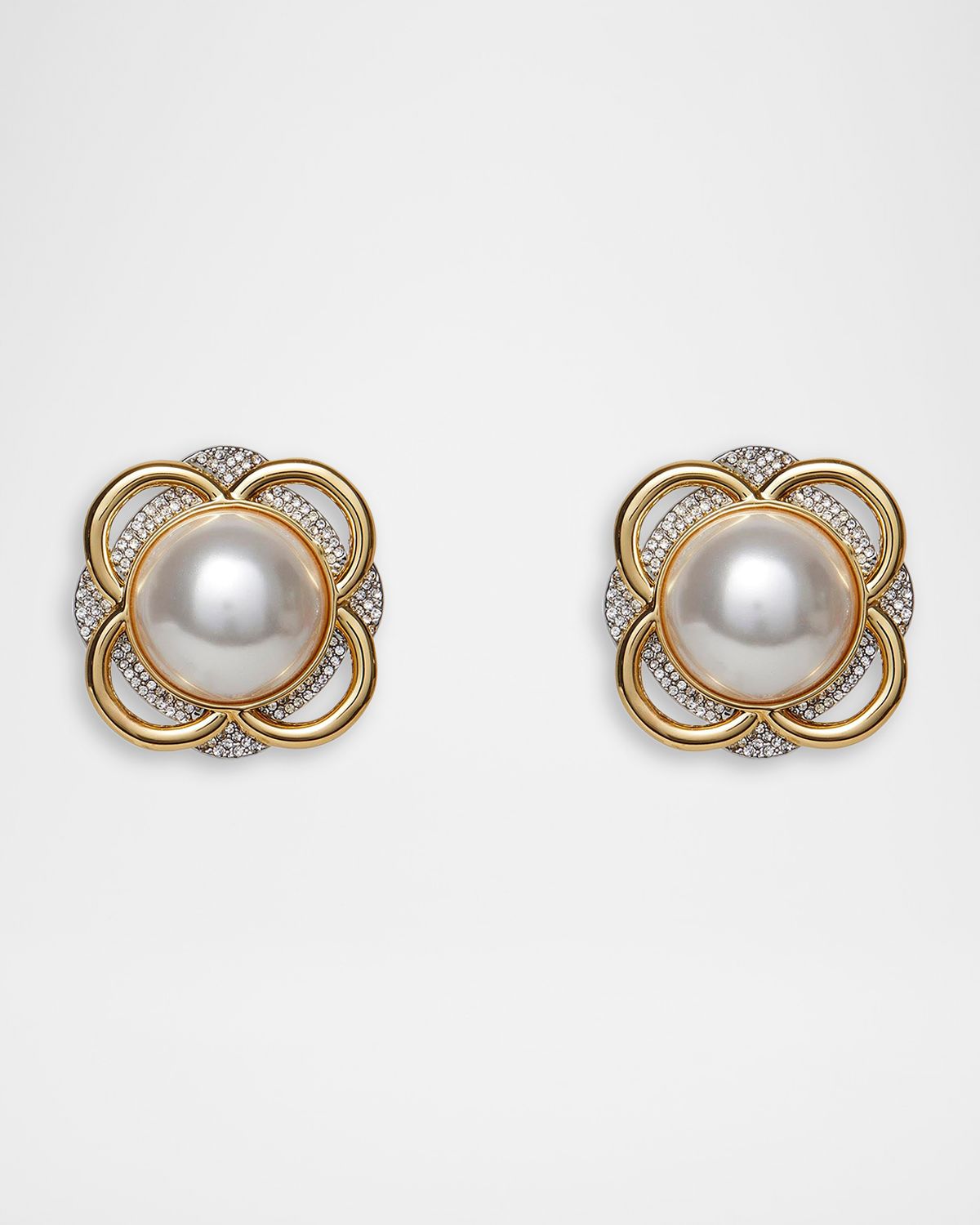 Lele Sadoughi Pearly Pinball Button Earrings