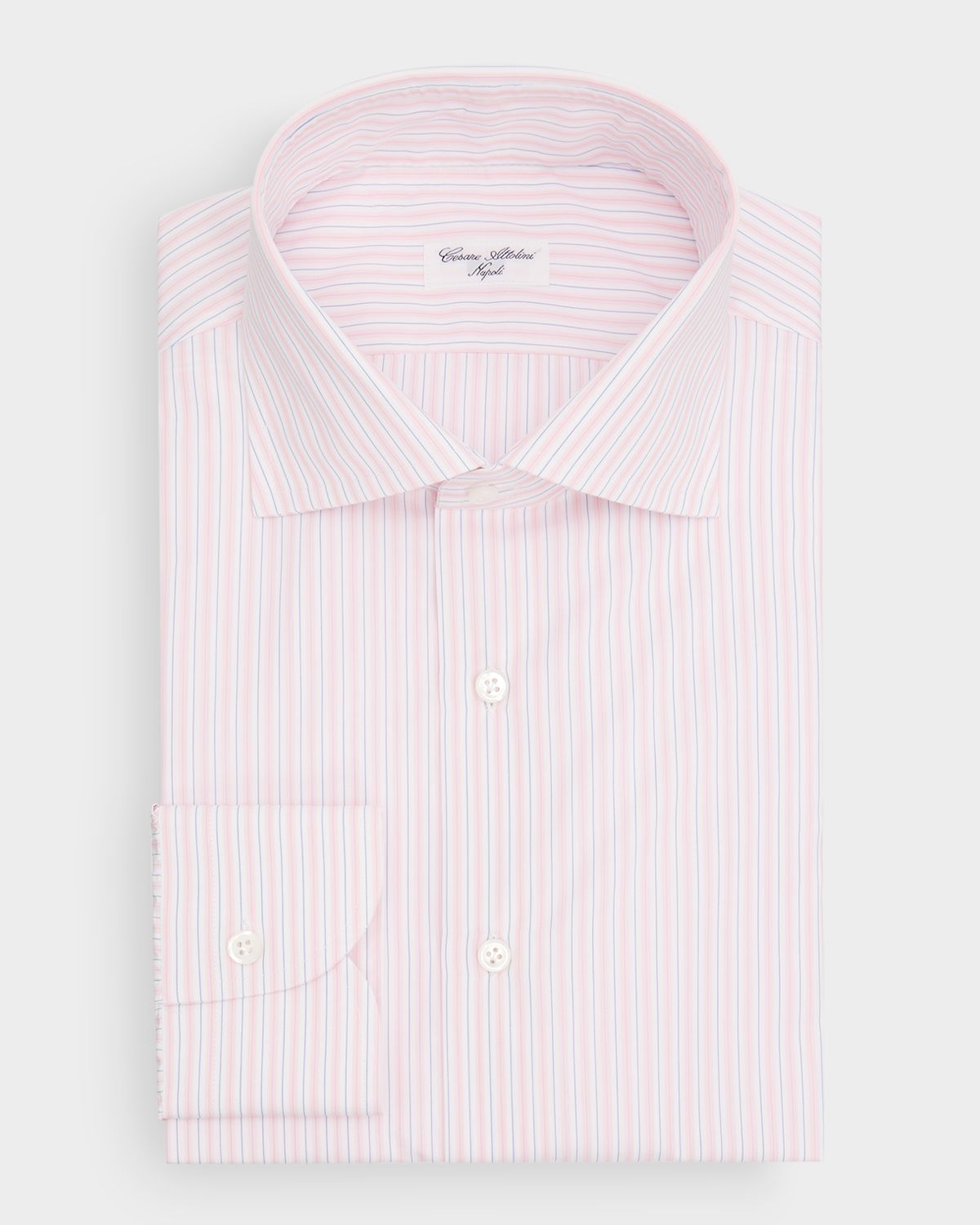 Cesare Attolini Men 's Grid-Check Cotton Dress Shirt | Thumbnail 3 Cesare Attolini Men 's Grid-Check Cotton Dress Shirt | Thumbnail 3