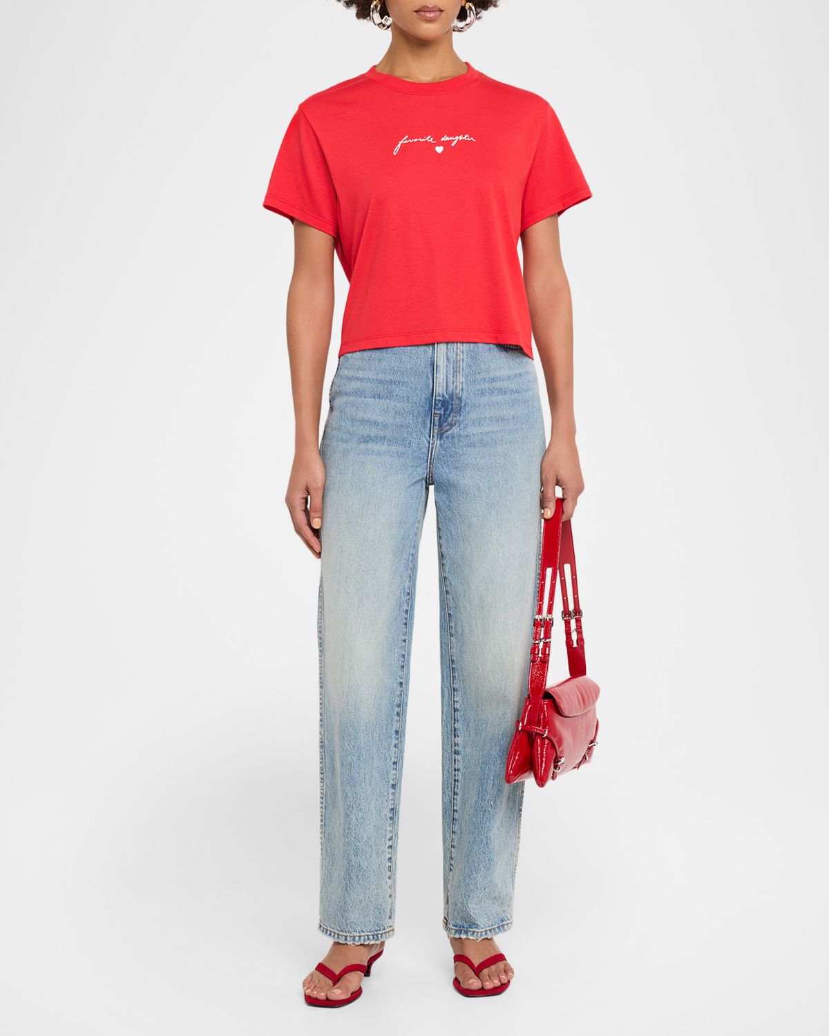 Favorite Daughter Signature Logo Cropped T-Shirt