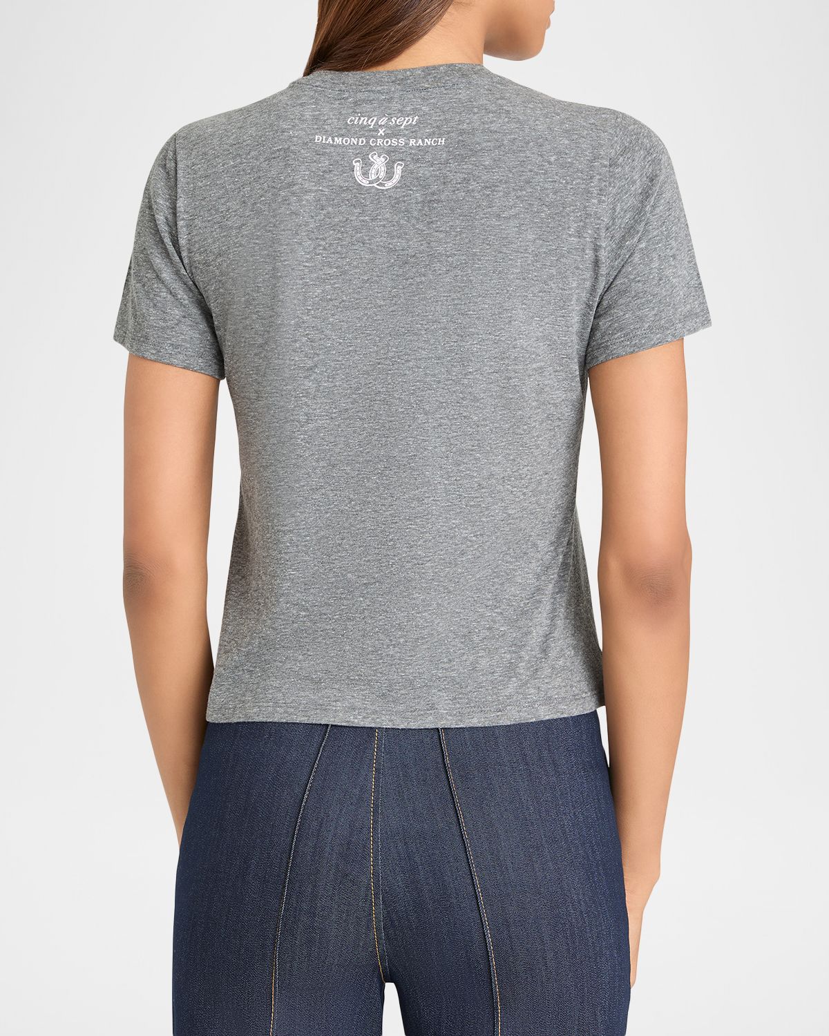 Cinq a Sept Heatset Cowgirls Crewneck Shrunken Tee