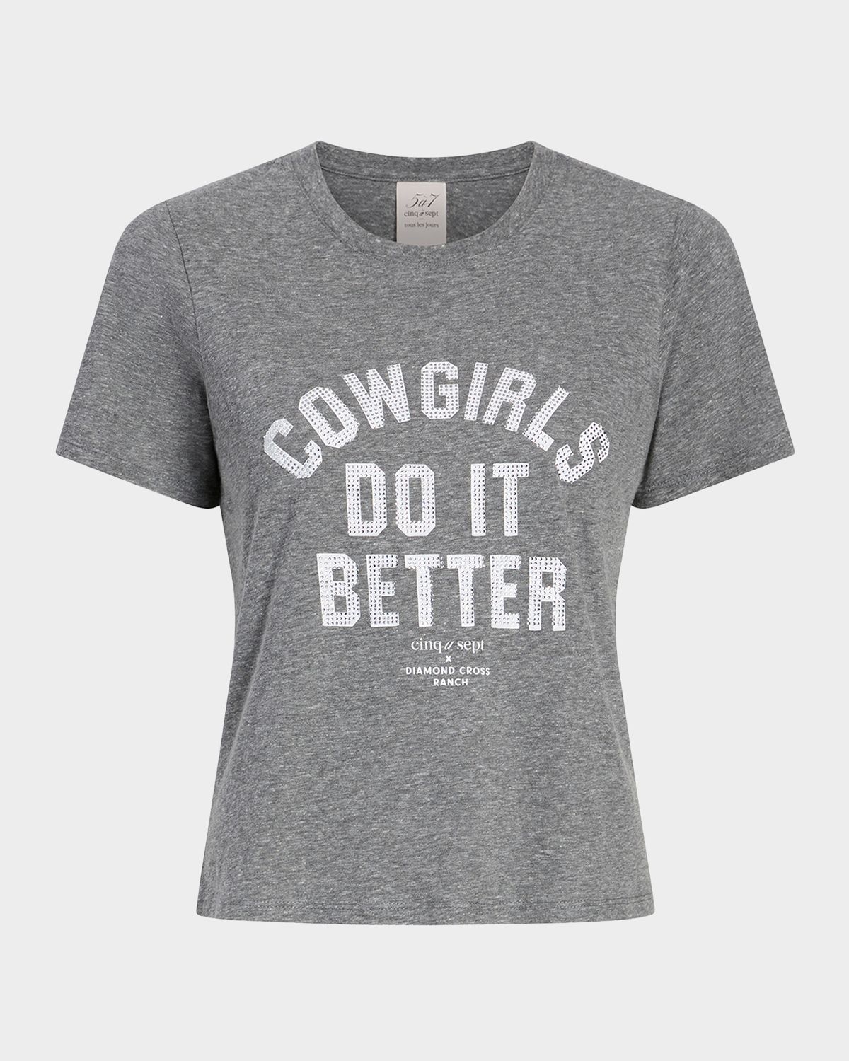 Cinq a Sept Heatset Cowgirls Crewneck Shrunken Tee