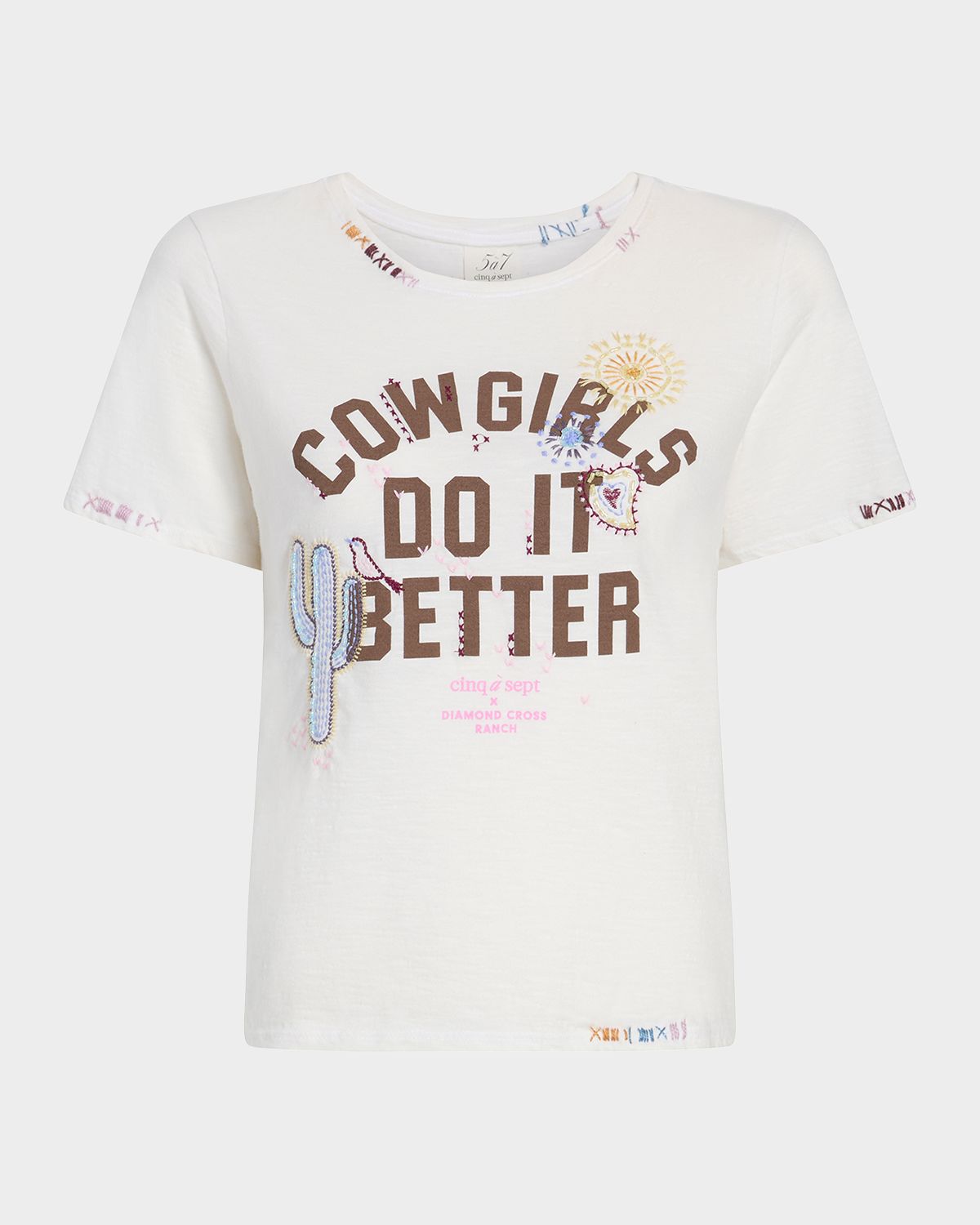 Cinq a Sept Cowgirls Do It Better Shrunken Tee | Thumbnail 4 Cinq a Sept Cowgirls Do It Better Shrunken Tee | Thumbnail 4