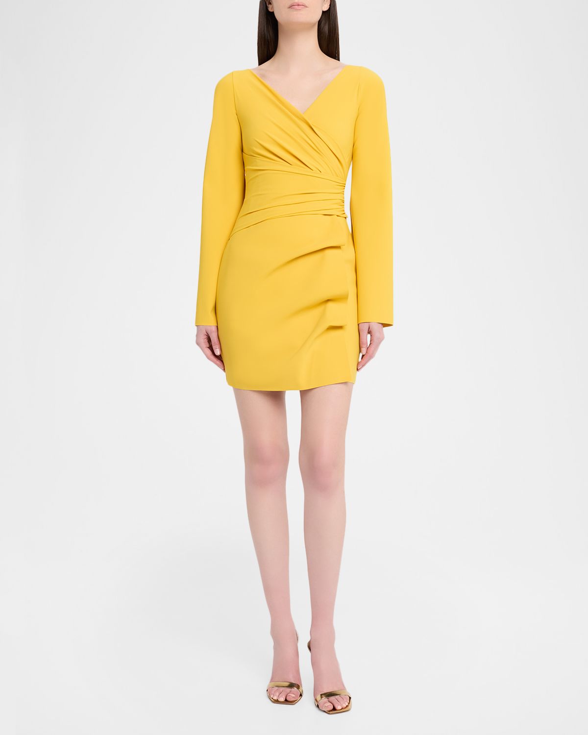 Chiara Boni La Petite Robe Isoshi Bodycon Faux Wrap Mini Dress