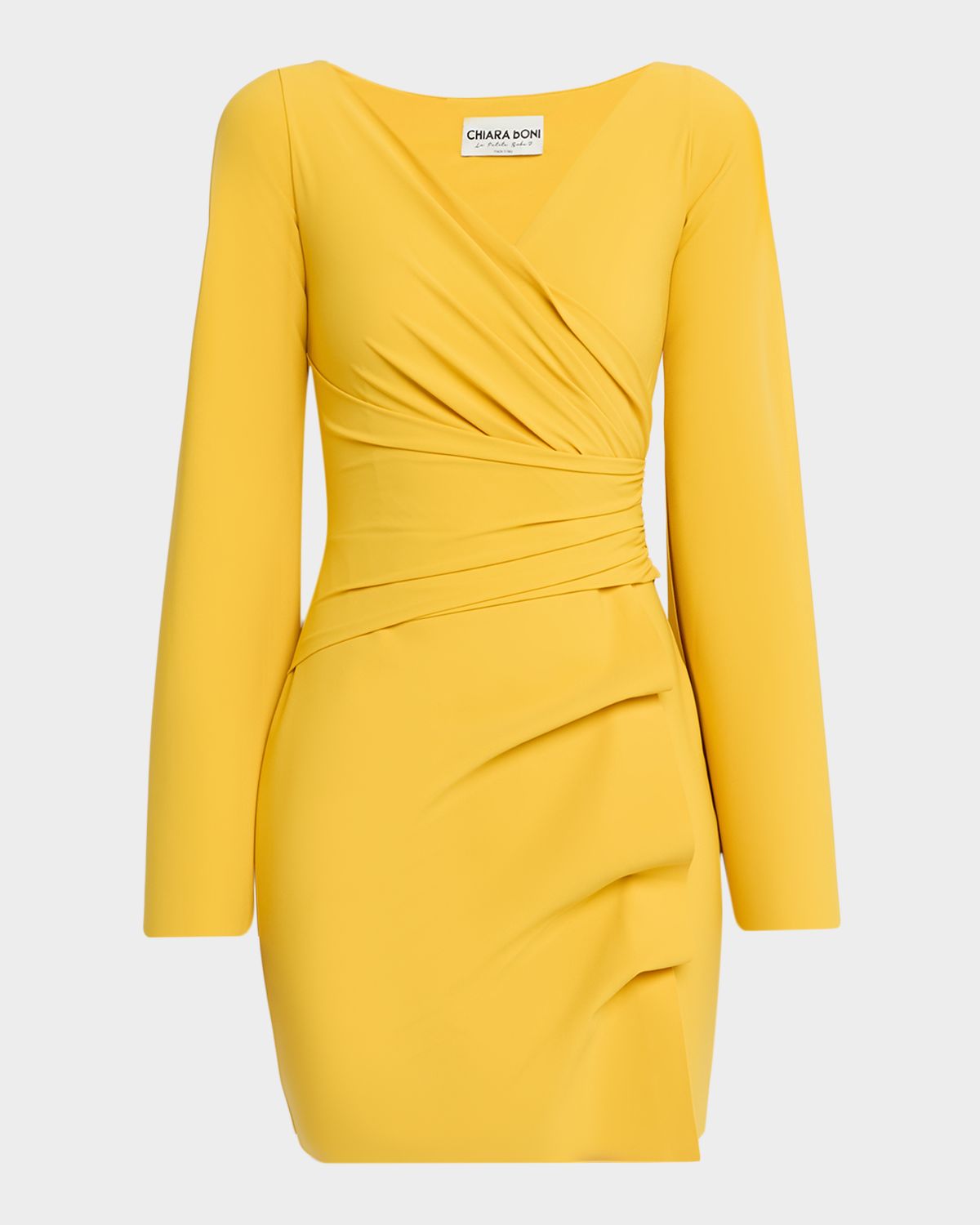 Chiara Boni La Petite Robe Isoshi Bodycon Faux Wrap Mini Dress