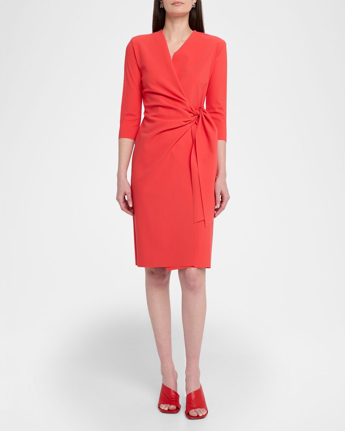 Chiara Boni La Petite Robe Bozena Draped Wrap-Front Dress