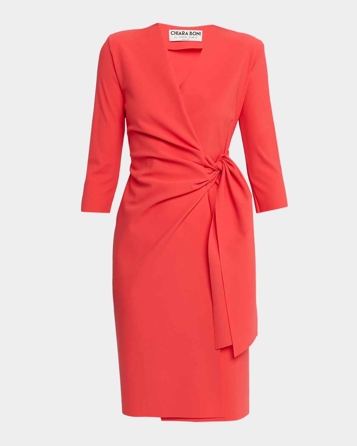 Chiara Boni La Petite Robe Bozena Draped Wrap-Front Dress