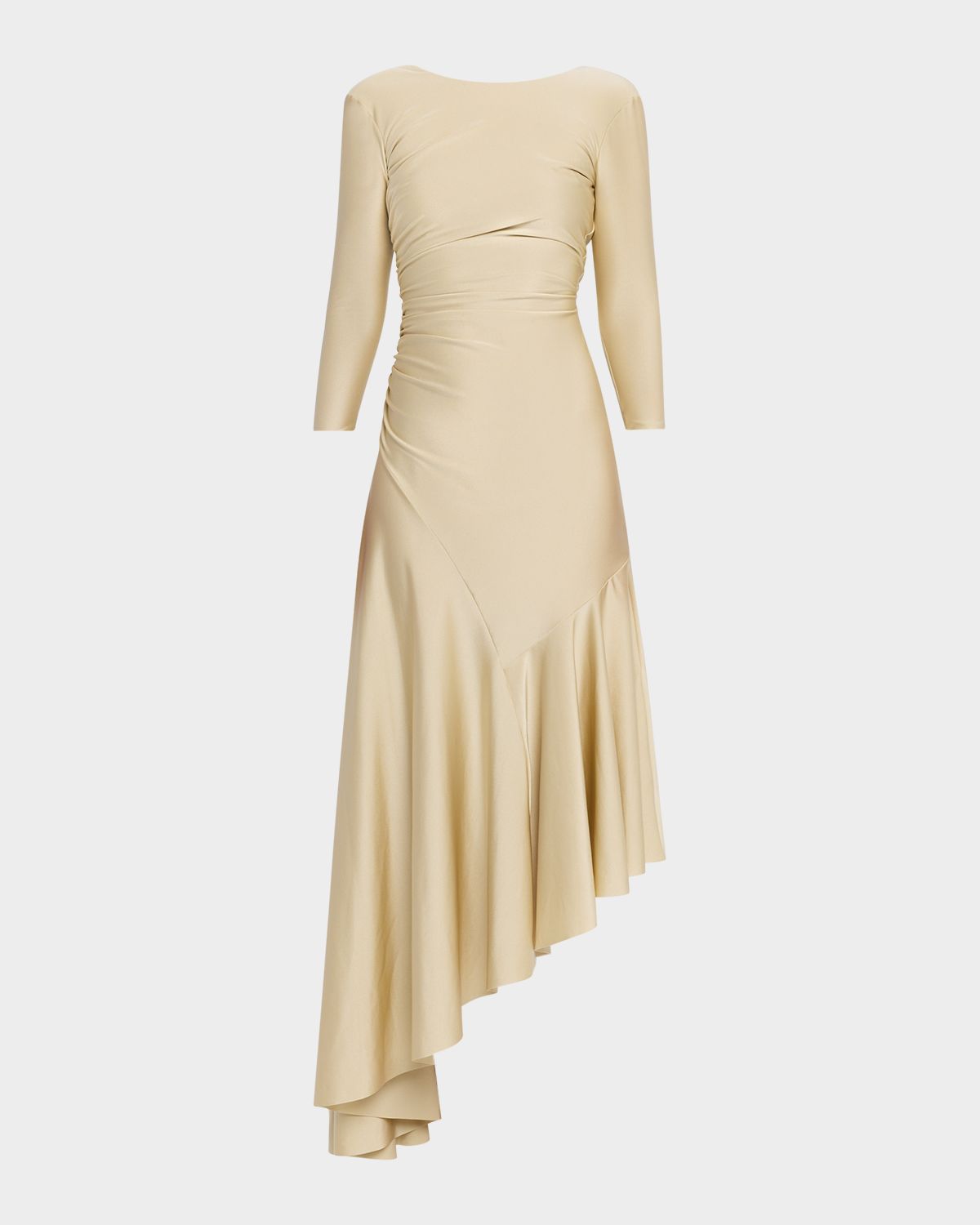 Chiara Boni La Petite Robe Tanis High-Low Shimmer Midi Dress
