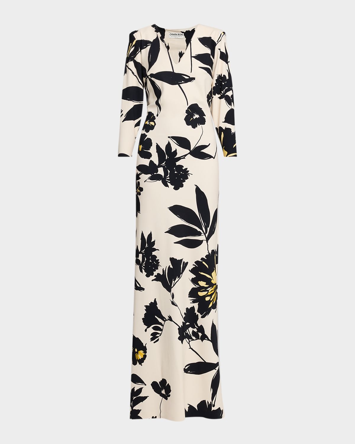 Chiara Boni La Petite Robe Tsuya Floral-Print Column Gown