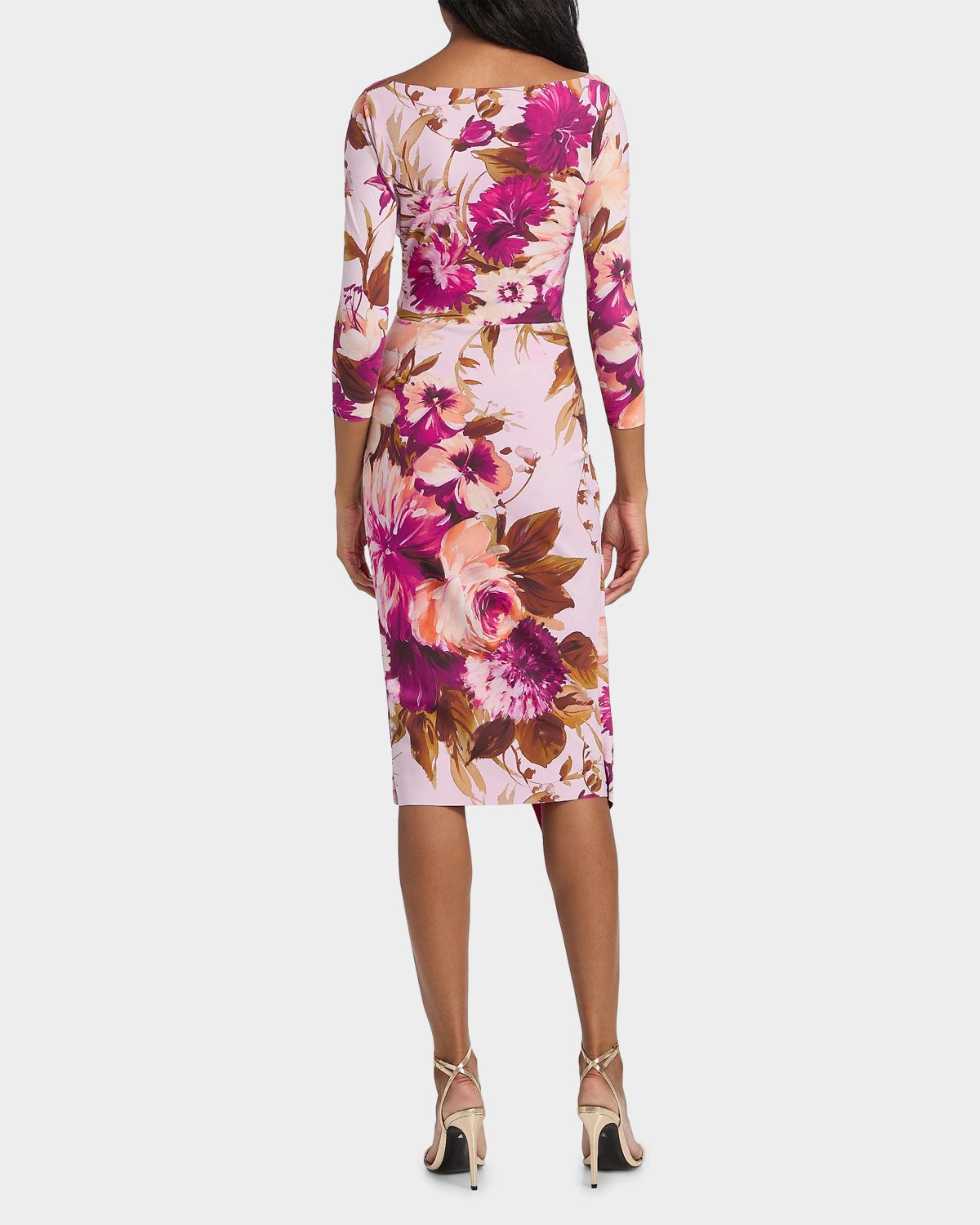 Chiara Boni La Petite Robe Axas Gathered Abstract-Print Midi Dress | Thumbnail 3 Chiara Boni La Petite Robe Axas Gathered Abstract-Print Midi Dress | Thumbnail 3