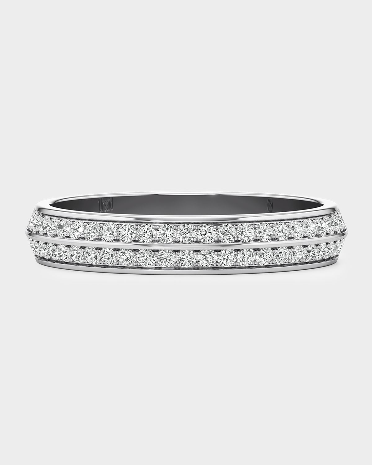 Unsaid Phoenix Lab-Grown Diamond Pave Band in 18K White Gold, Size 8