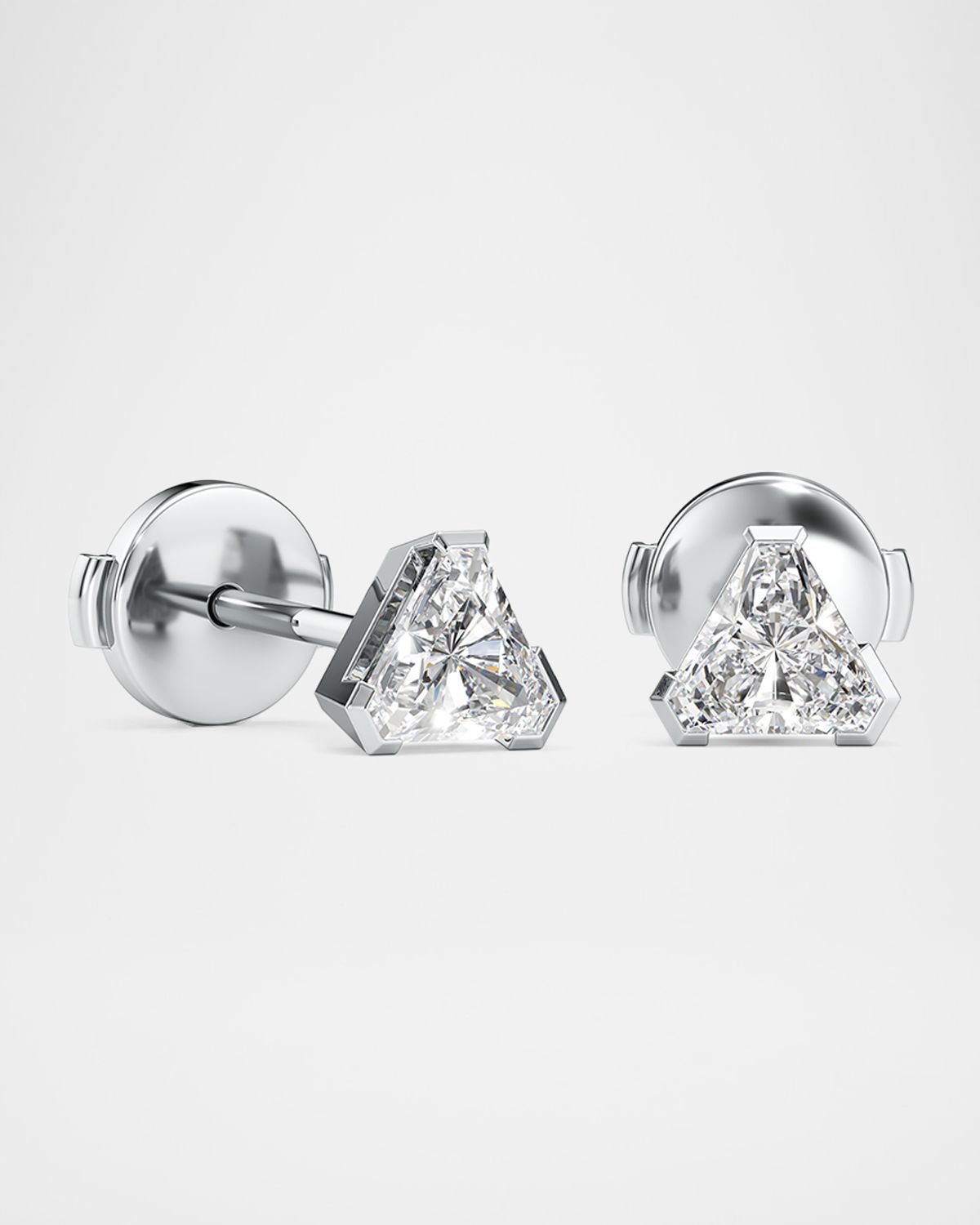 Unsaid Meta Lab-Grown Diamond Trillion Stud Earrings