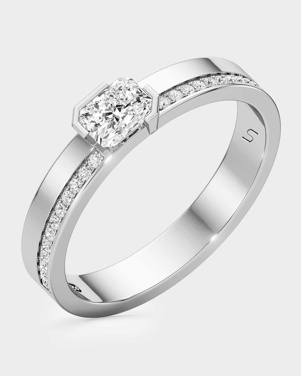 Unsaid Meta Lab-Grown Diamond Radiant Pave Band, Size 8